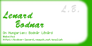 lenard bodnar business card